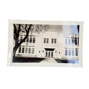 Vtg School Auditorium Original Monochrome Photography Found Snapshot B&W